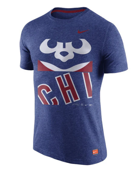 Chicago Cubs Cooperstown Collection Tri Logo 1.7 Tee By Nike