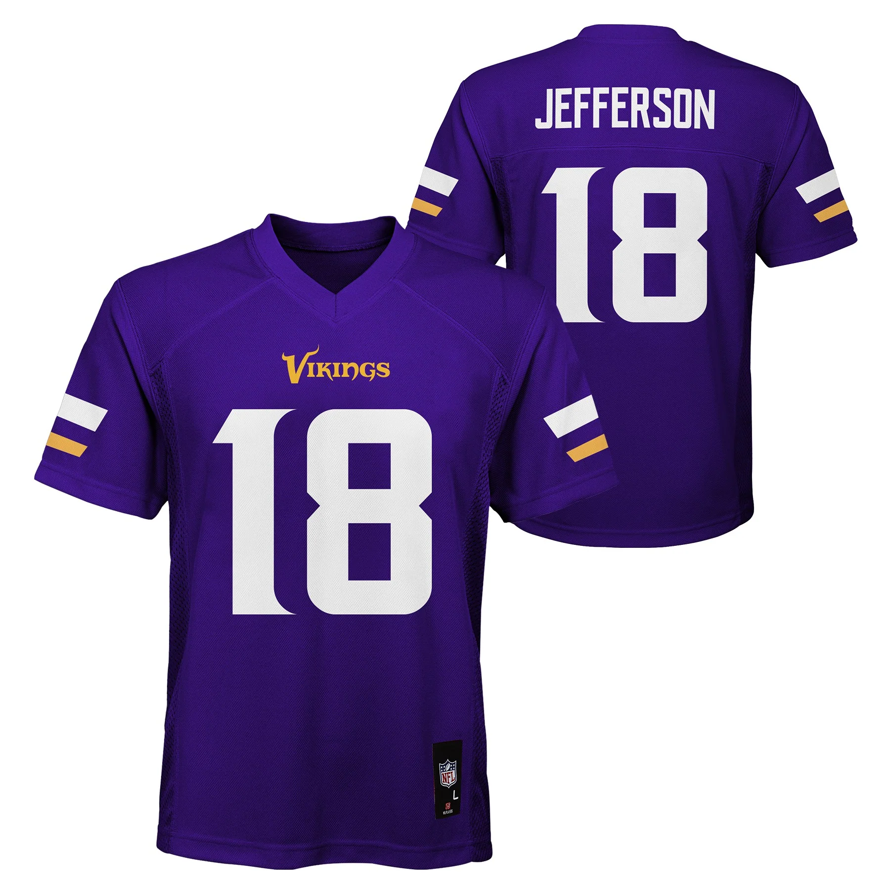 Youth Justin Jefferson Minnesota Vikings Purple Replica Mid Tier Player Jersey