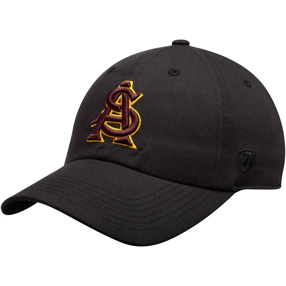 Men's Top of the World Arizona State Sun Devils Black Staple Adjustable Hat