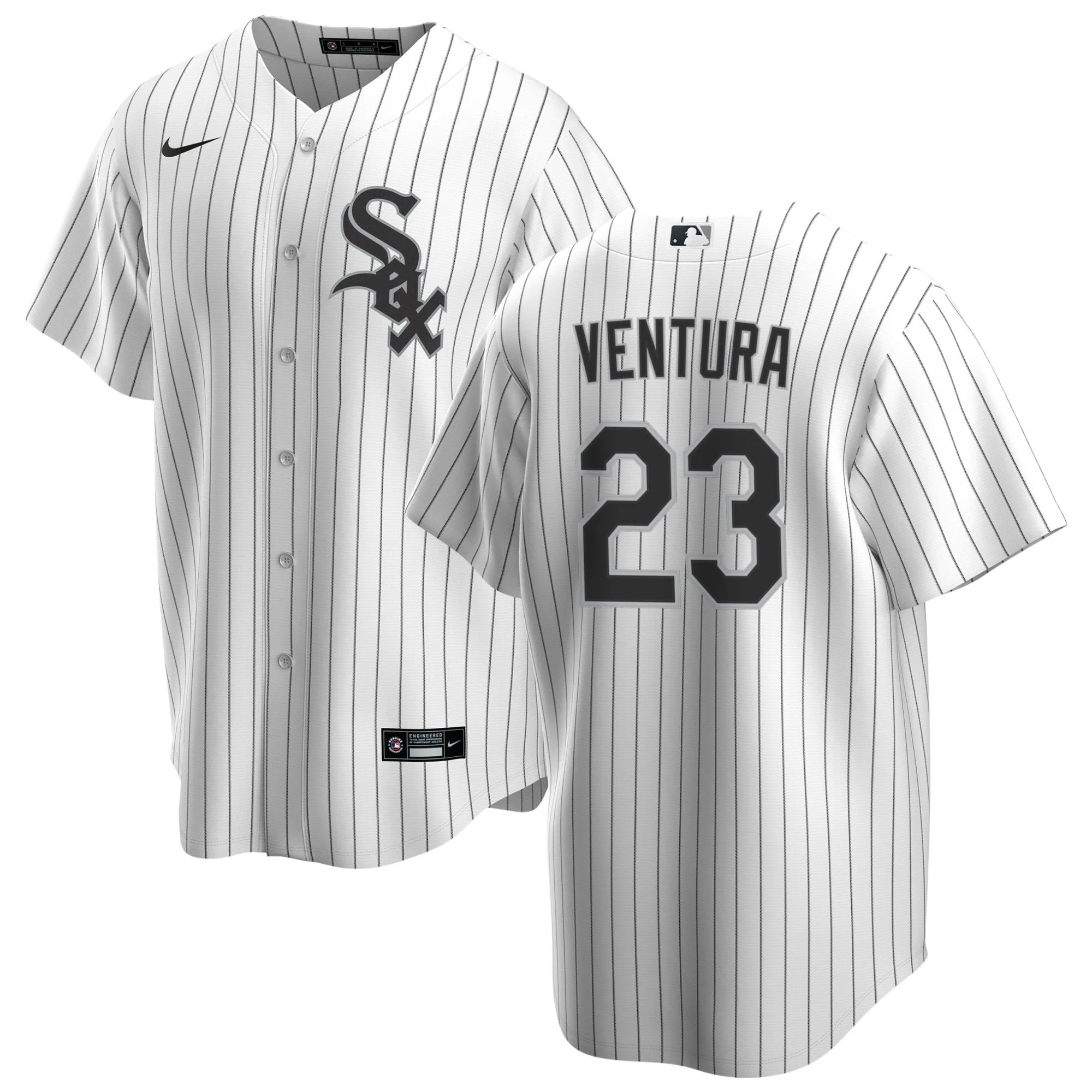 NIKE Men's Robin Ventura Chicago White Sox White Home Premium Twill Replica Jersey