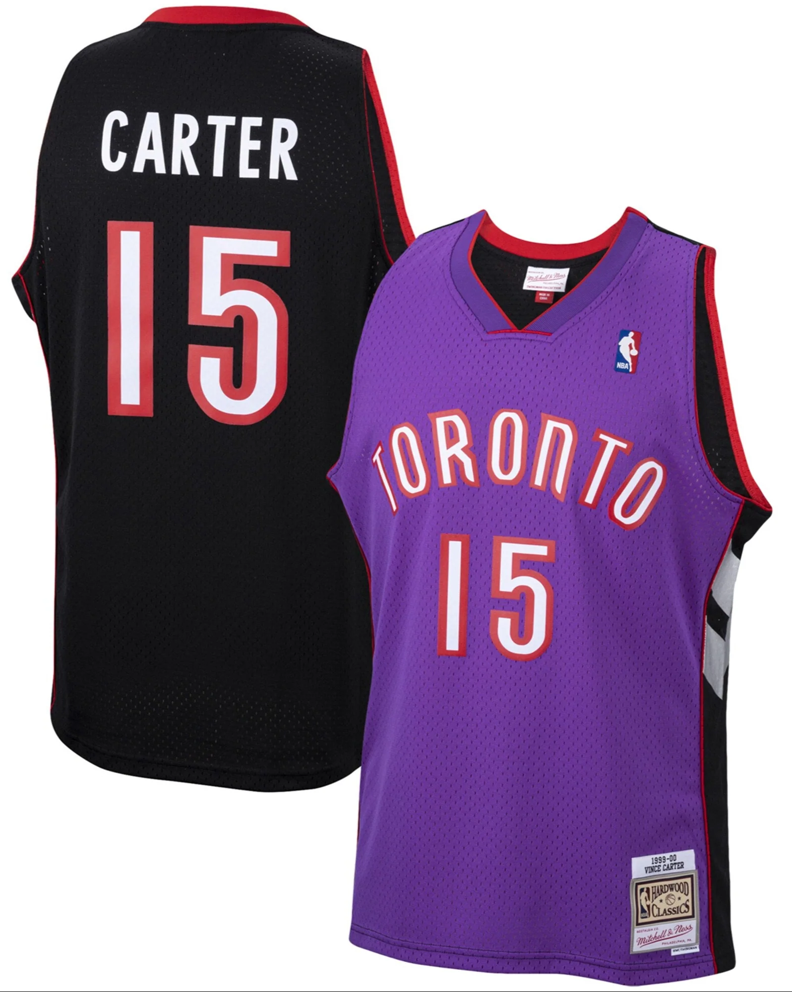 Men's Toronto Raptors Vince Carter Mitchell & Ness Purple 1999-2000 Hardwood Classics Swingman Jersey