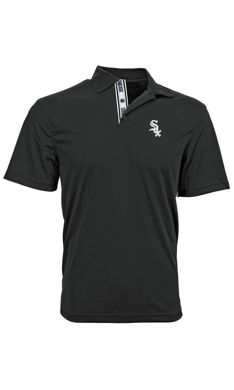 Men's Chicago White Sox Repeat Omaha Black Level Wear Polo