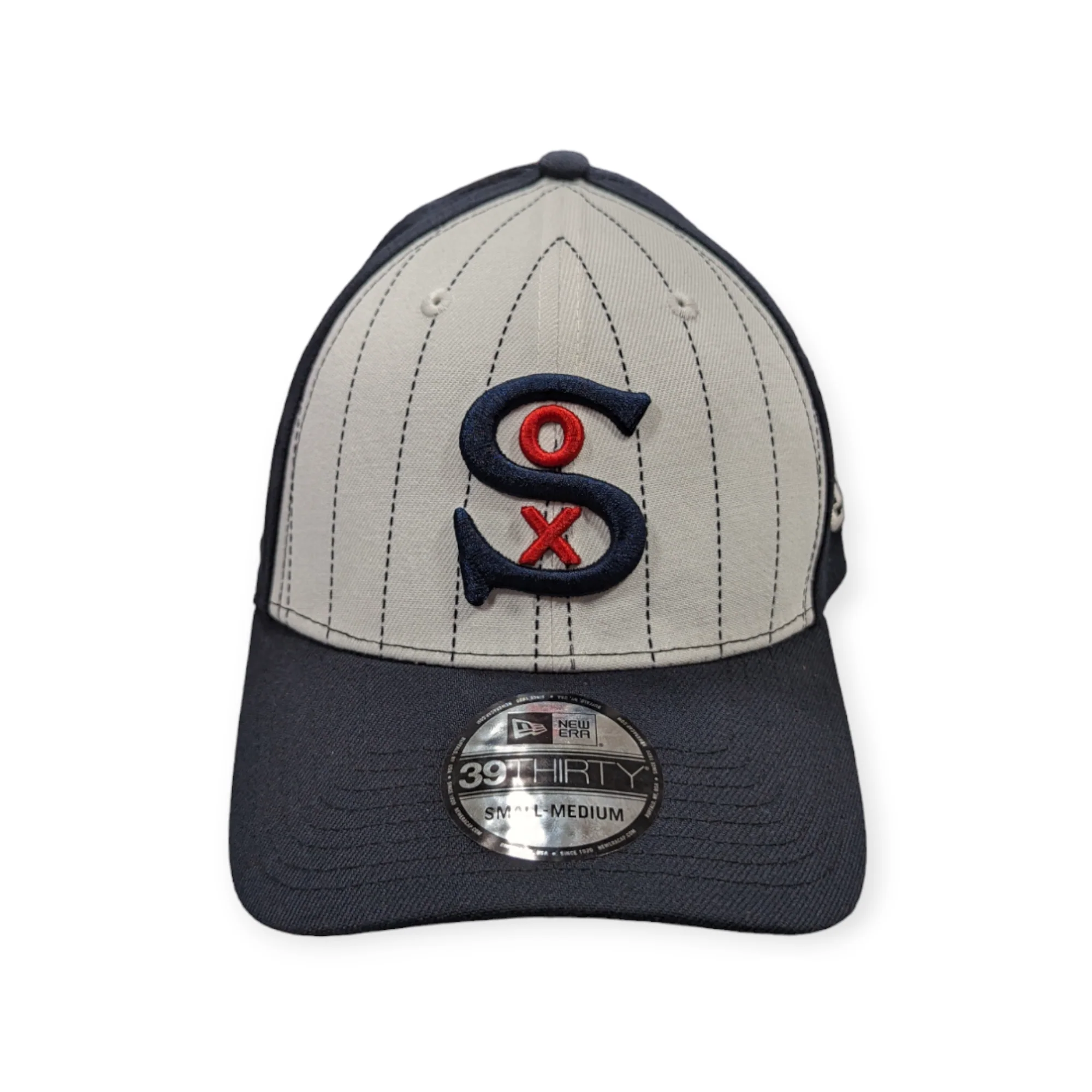 Chicago White Sox New Era 1930 Classic Navy/White Pinstripe 39THIRTY Flex Fit Hat