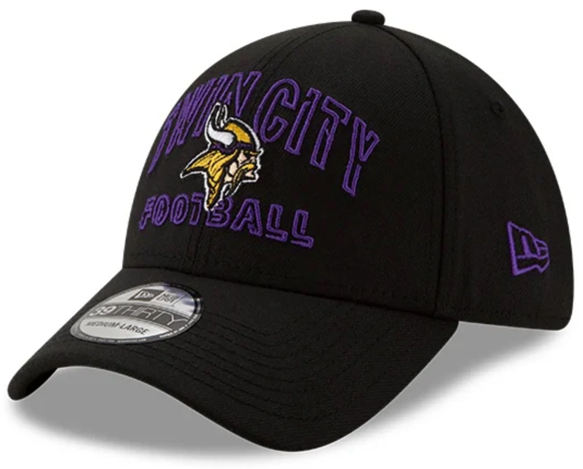 Men's Minnesota Vikings New Era 2020 NFL Draft Alternate Black 39THIRTY Flex Hat