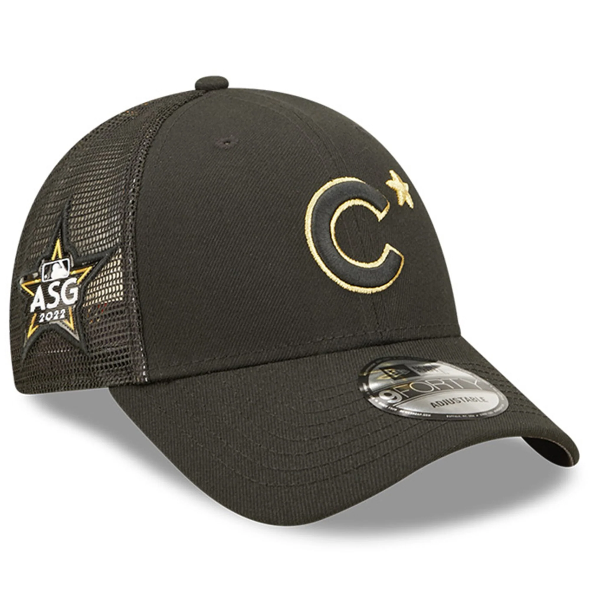 Chicago Cubs New Era 2022 All Star Game Black/Gold 9FORTY Adjustable Hat