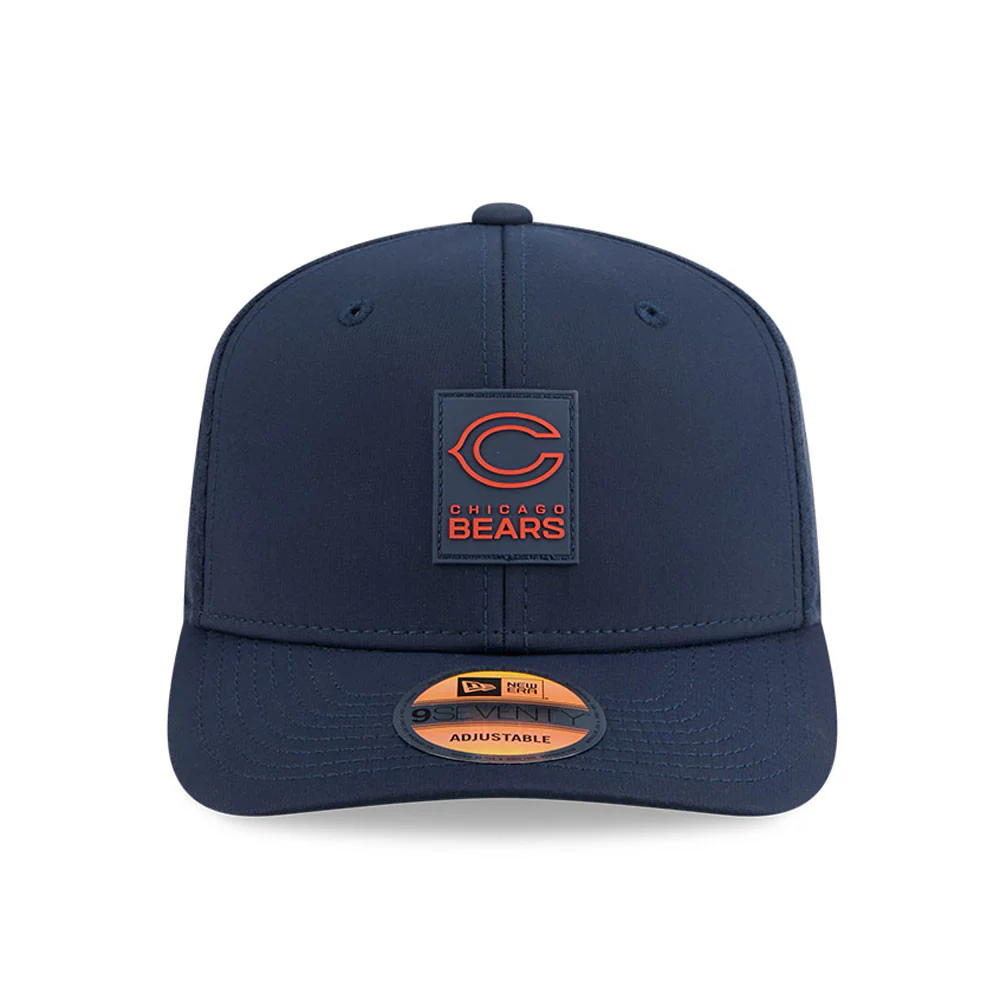Men's Chicago Bears New Era Navy 2025 NFL Secondary Logo Sideline Heat 9SEVENTY Adjustable Hat