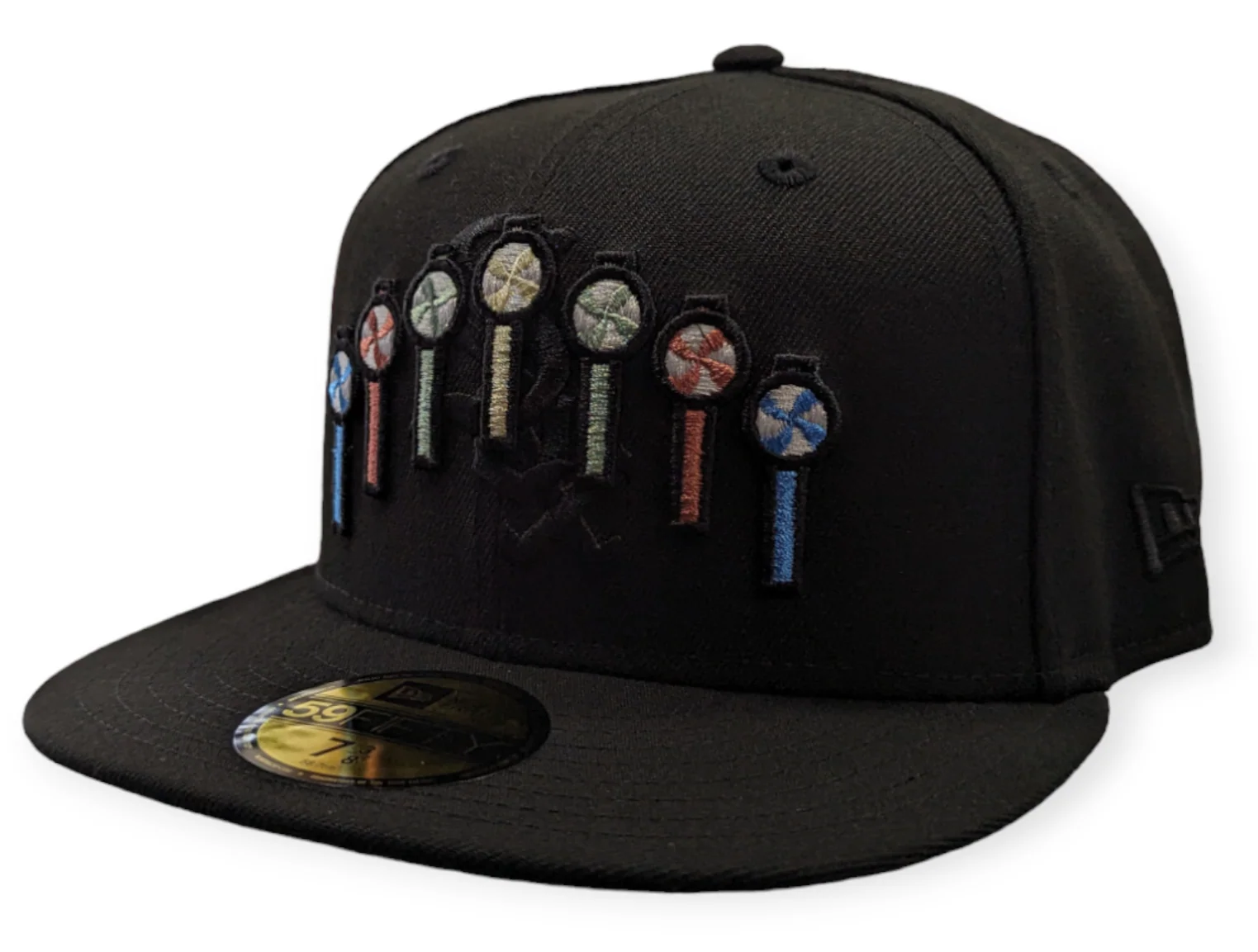 Chicago White Sox New Era Black Pinwheels 59FIFTY Fitted Hat