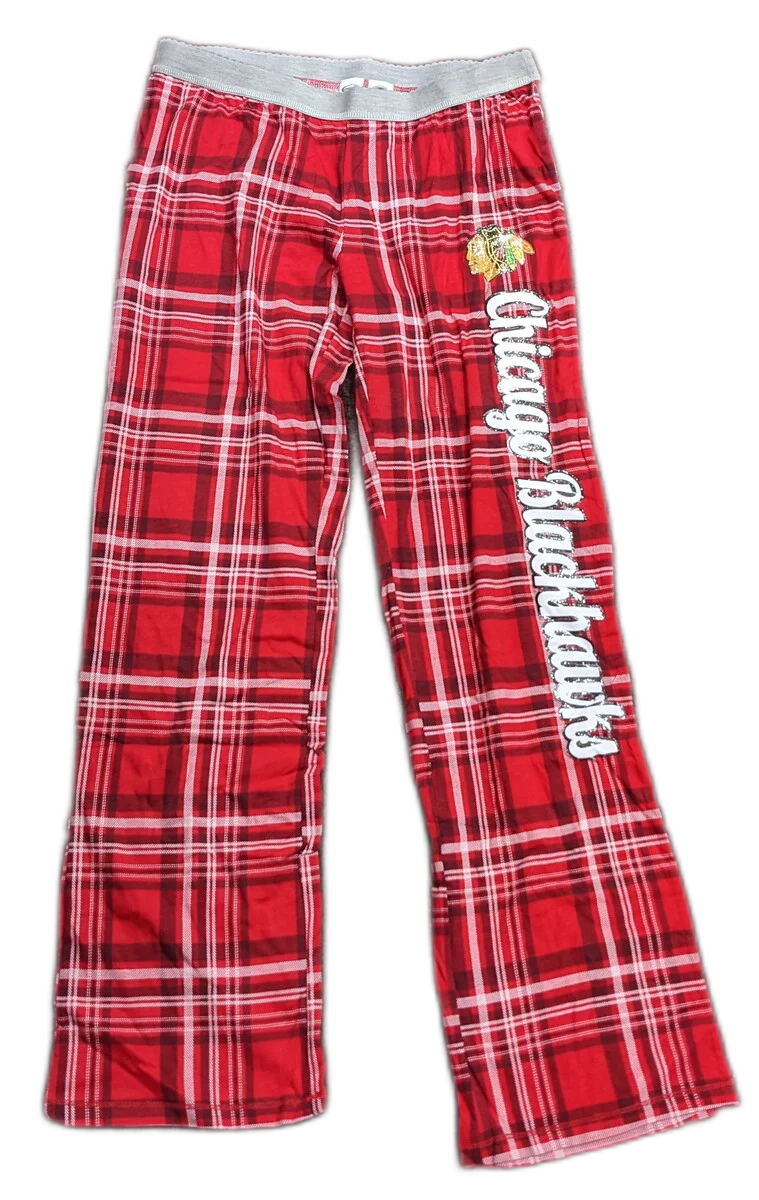 Chicago Blackhawks Womens Formation Knit Printed Plaid Pajama Pants