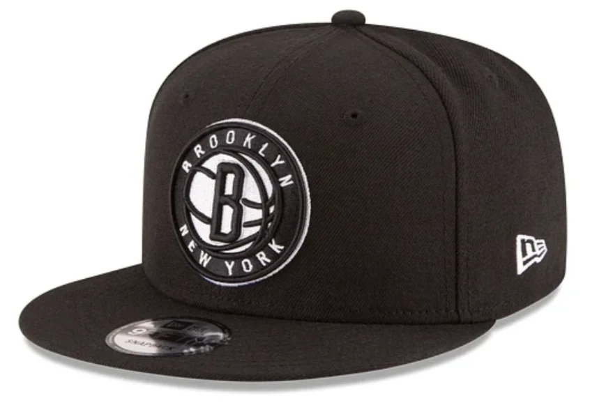 Men's Brooklyn Nets New Era Black Official Team Color 9FIFTY Adjustable Snapback Hat