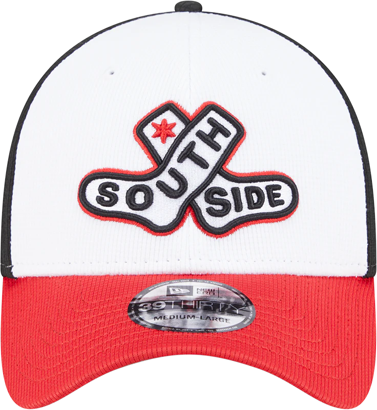 Chicago White Sox New Era 2025 City Connect Batting Practice 39THIRTY Flex Hat - White/Red