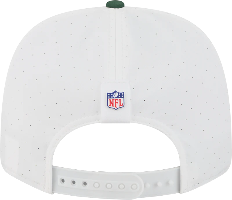 Men's Green Bay Packers New Era White/Green 2025 NFL Training Camp 9SEVENTY Adjustable Hat