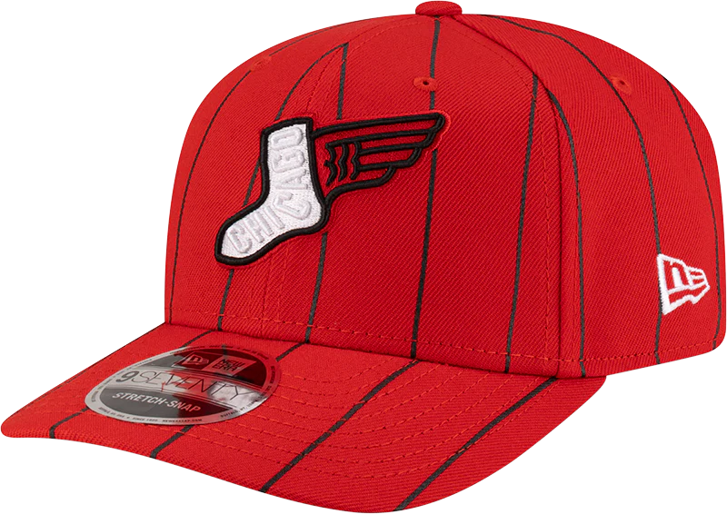 Chicago White Sox City Connect Red 9SEVENTY Pinstripe Adjustable Hat