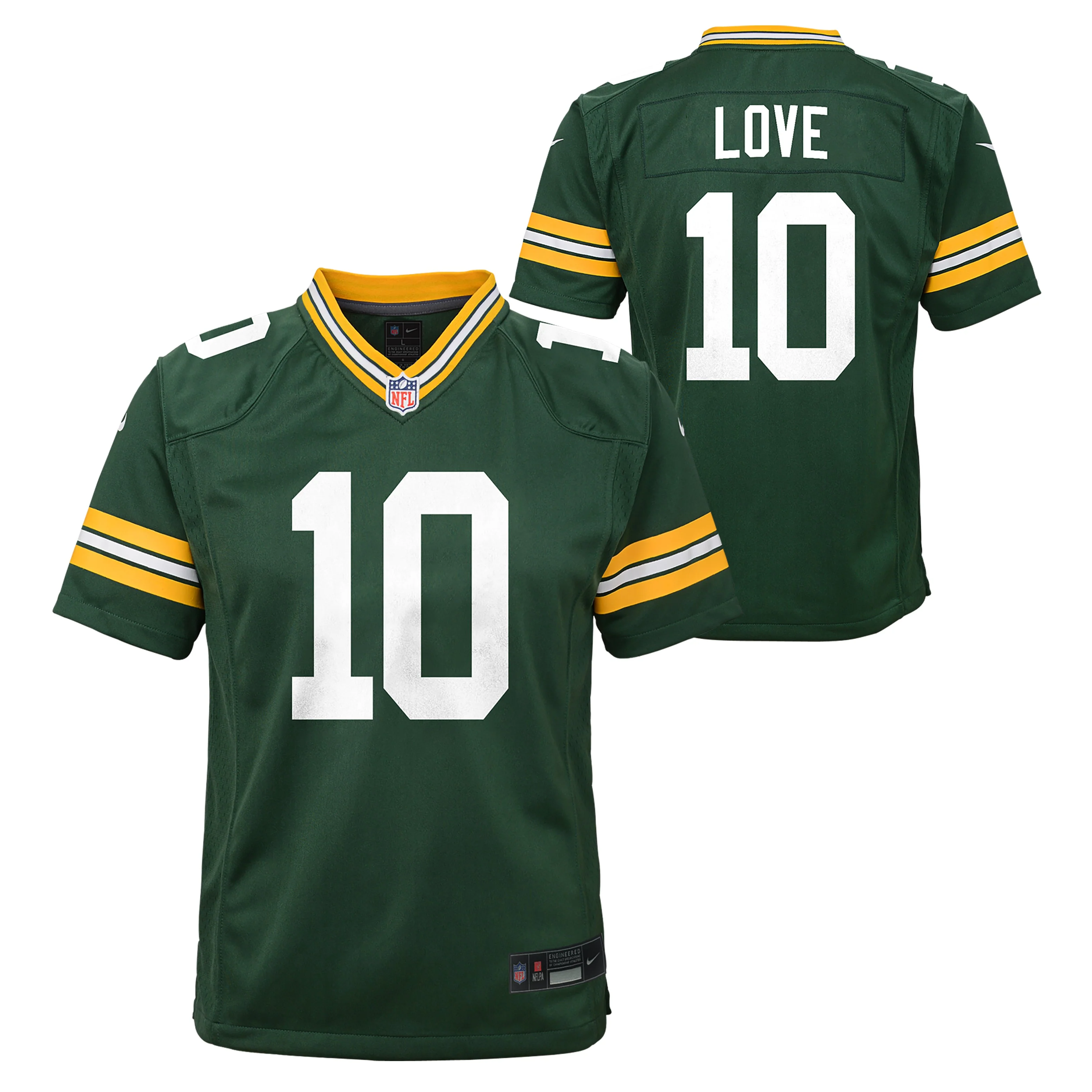 Youth Green Bay Packers Jordan Love Nike Green Game Jersey