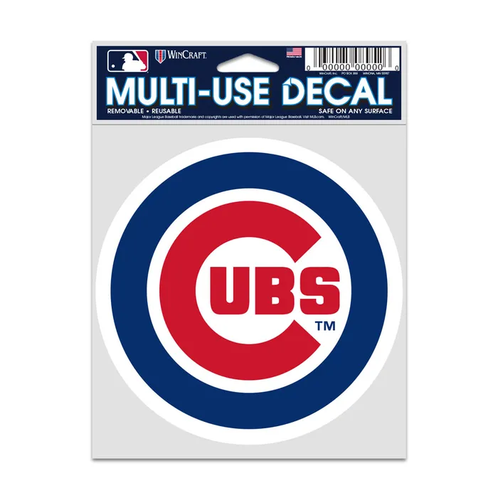 Chicago Cubs Primary Logo 3X4 Multi Use Decal