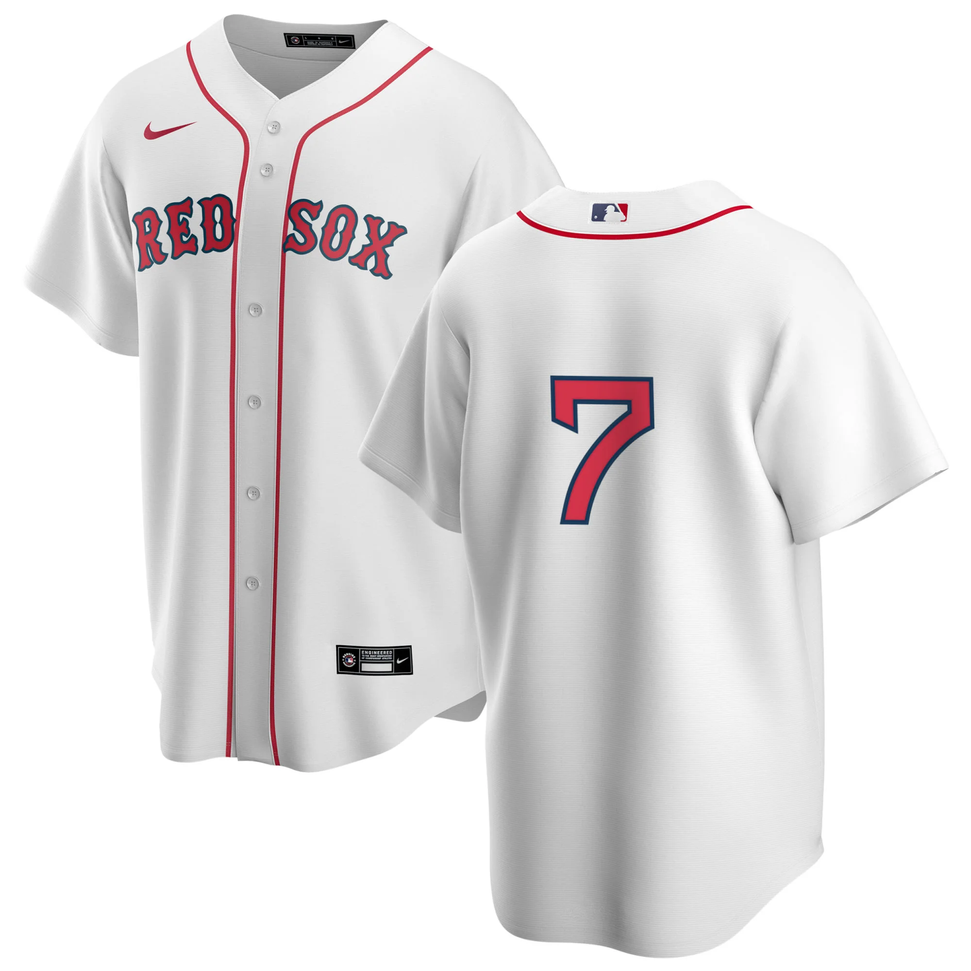 Men's Nike Boston Red Sox Trot Nixon #7 Home Official Replica Player Jersey