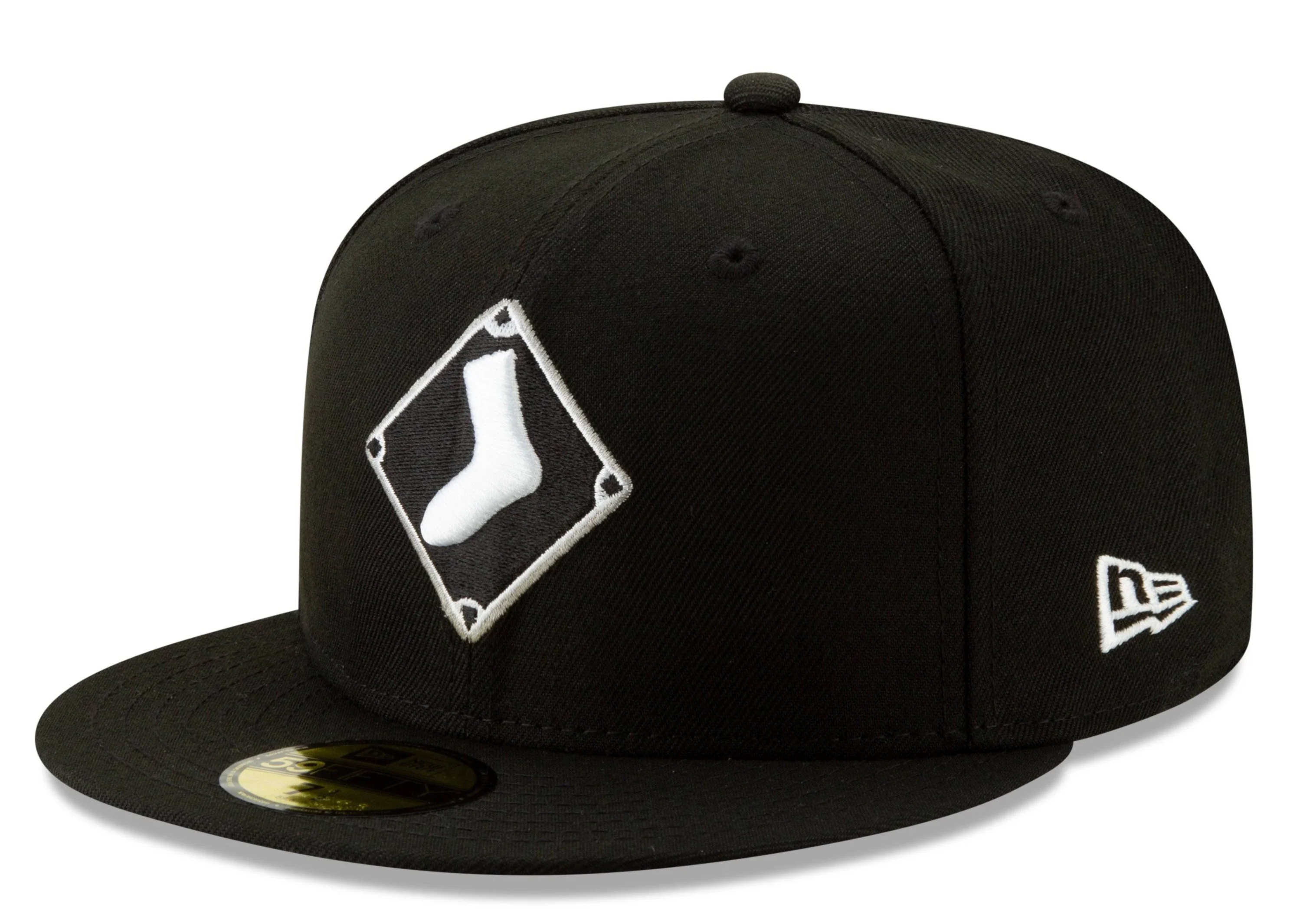 Chicago White Sox New Era Diamond Alternate Logo 59FIFTY Fitted Hat - Black