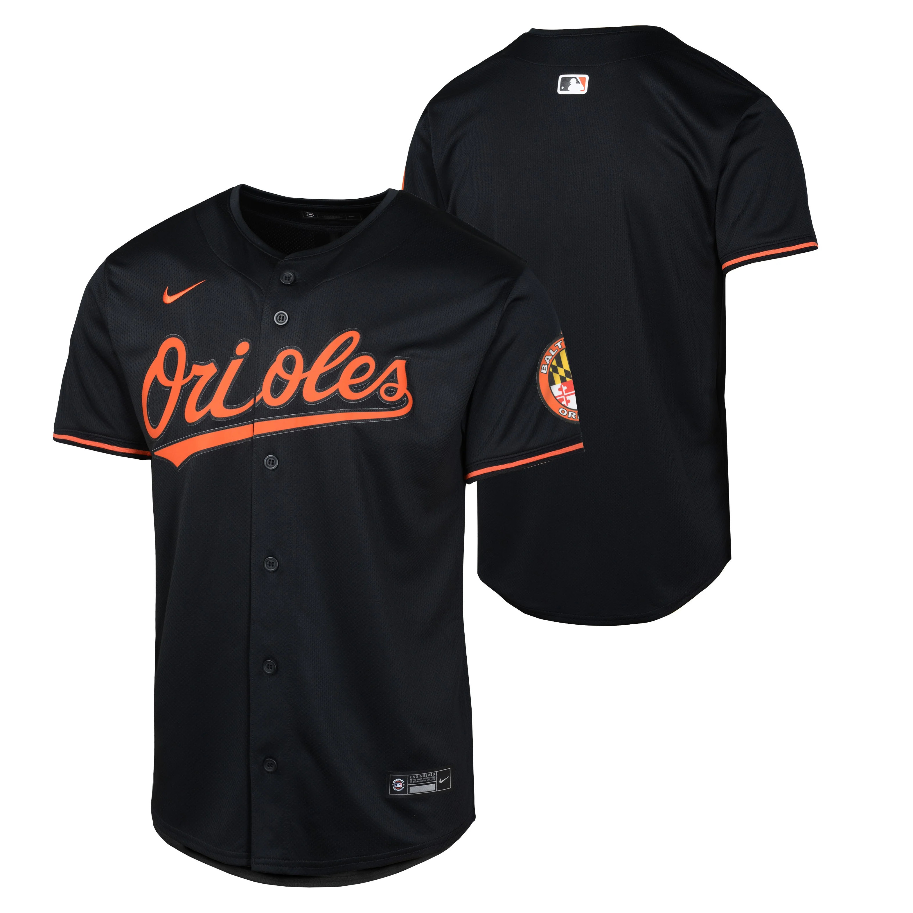 Youth Baltimore Orioles NIKE Black Alternate Limited Blank Replica Jersey