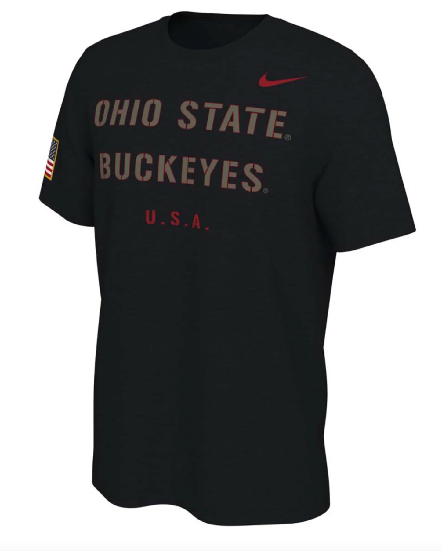 Ohio State Buckeyes Veterans Day Nike Sideline Black T-Shirt