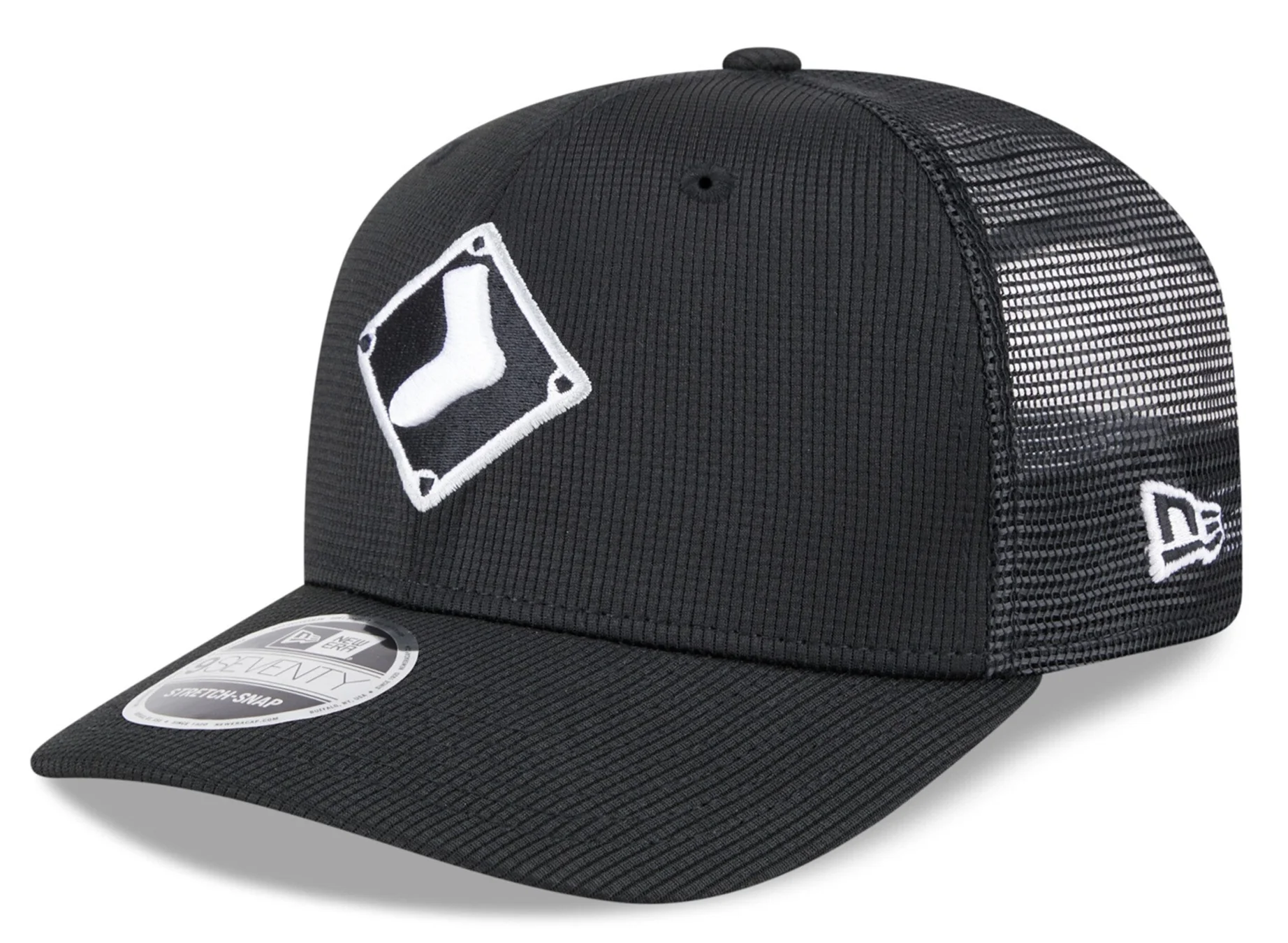 Chicago White Sox New Era Black Batting Practice 9SEVENTY Trucker Hat