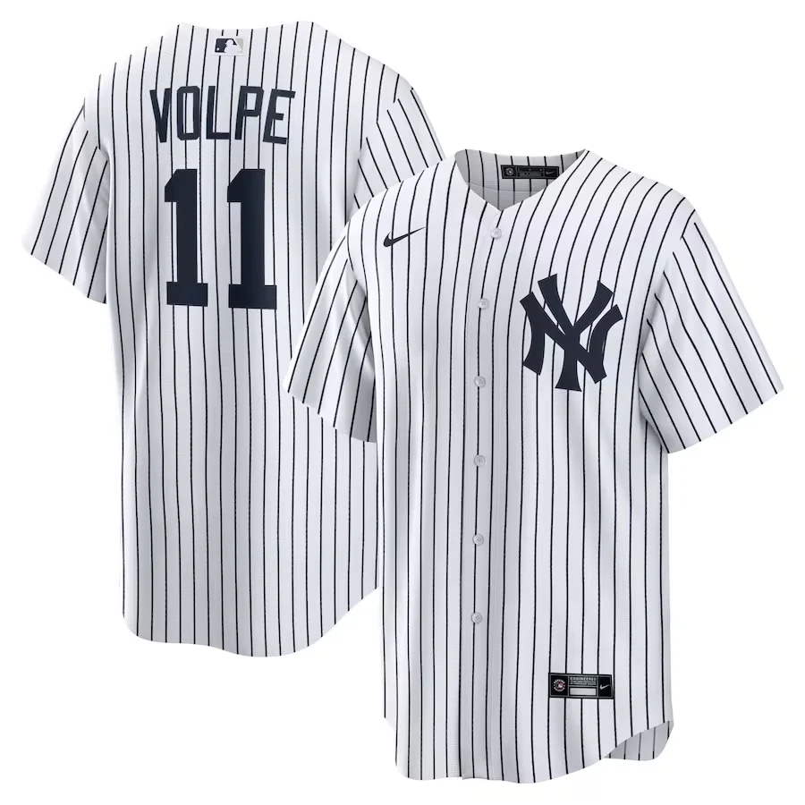 Youth Anthony Volpe New York Yankees White Home Replica Player Jersey