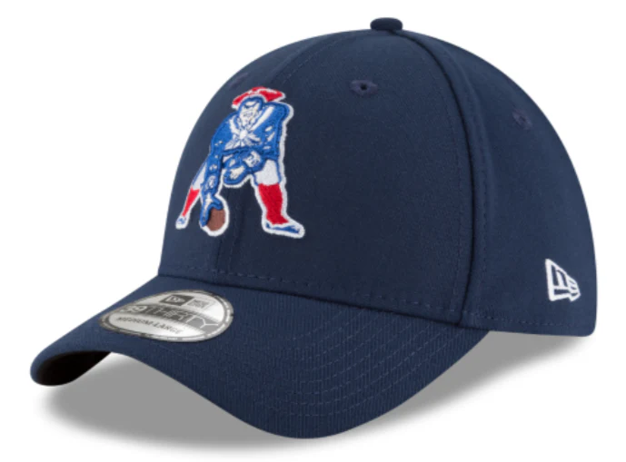 New England Patriots New Era Navy Alternate Logo 39THIRTY Team Classic Flex Hat