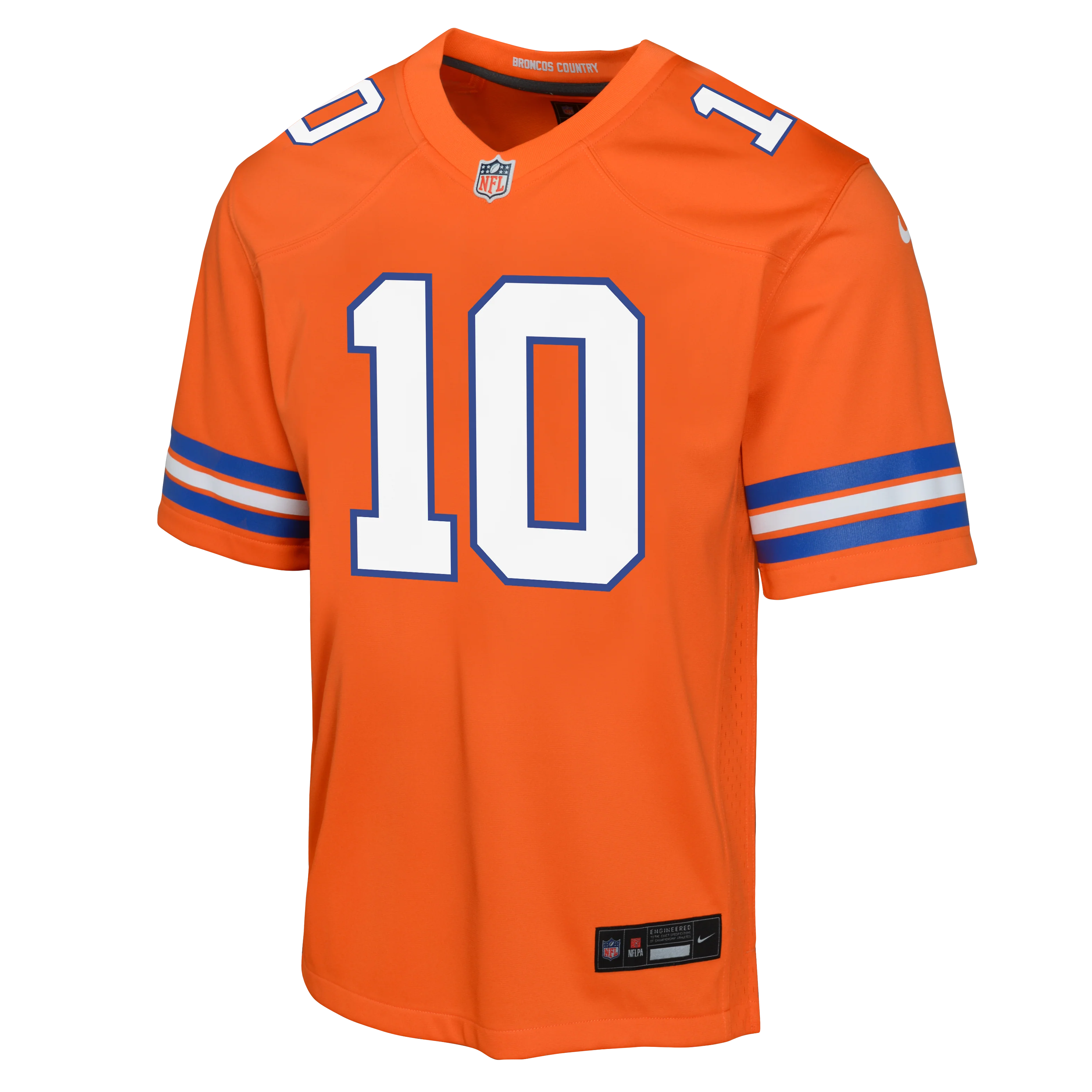 Youth Denver Broncos Bo Nix Nike Retro Alternate Orange Game Team Jersey