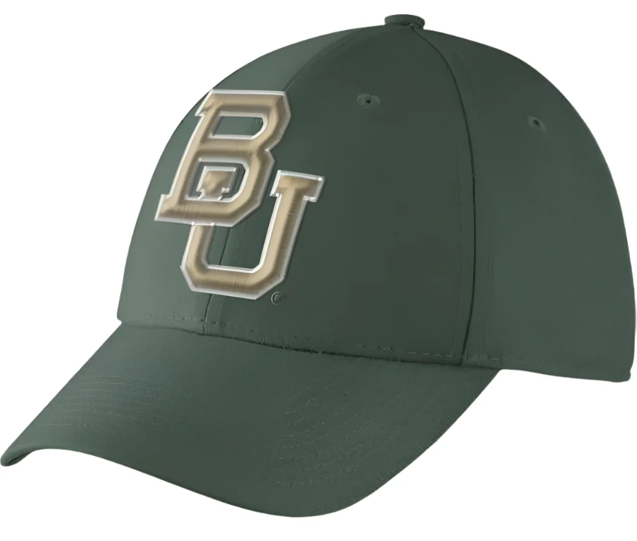 Nike Men's Baylor Bears Green Dri-FIT Swoosh Flex Performance Hat