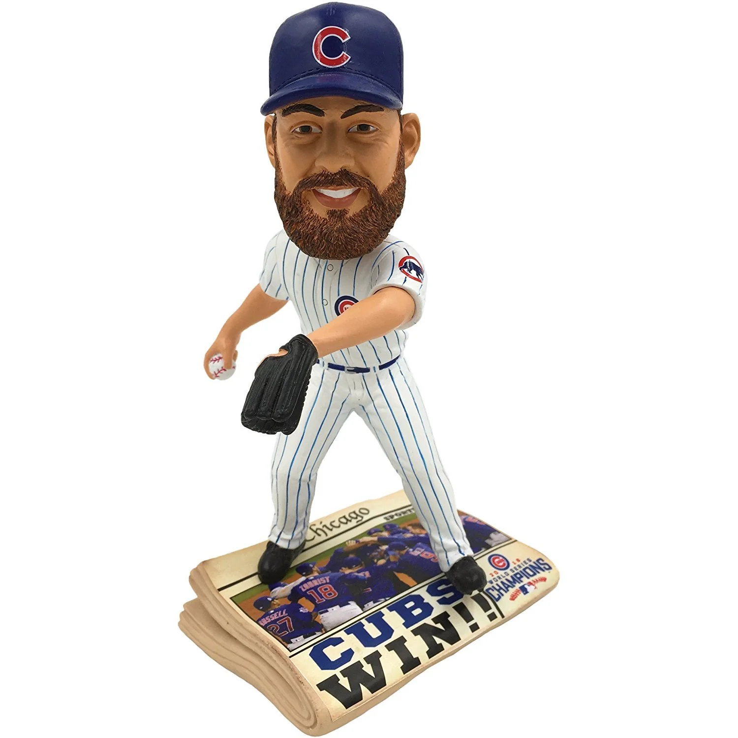 Chicago Cubs Jake Arrieta 2016 World Series Champion Newspaper Bobblehead