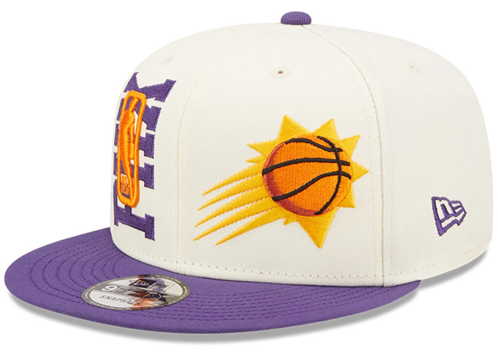 Phoenix Suns New Era 2022 NBA Draft 9FIFTY Snapback Adjustable Hat - Cream/Purple