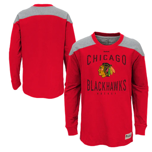 Youth Chicago Blackhawks Birthright Long Sleeve Crew By Reebok
