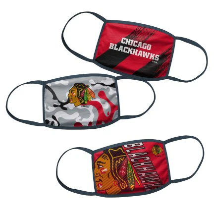 Youth Chicago Blackhawks Face Mask 3-Pack