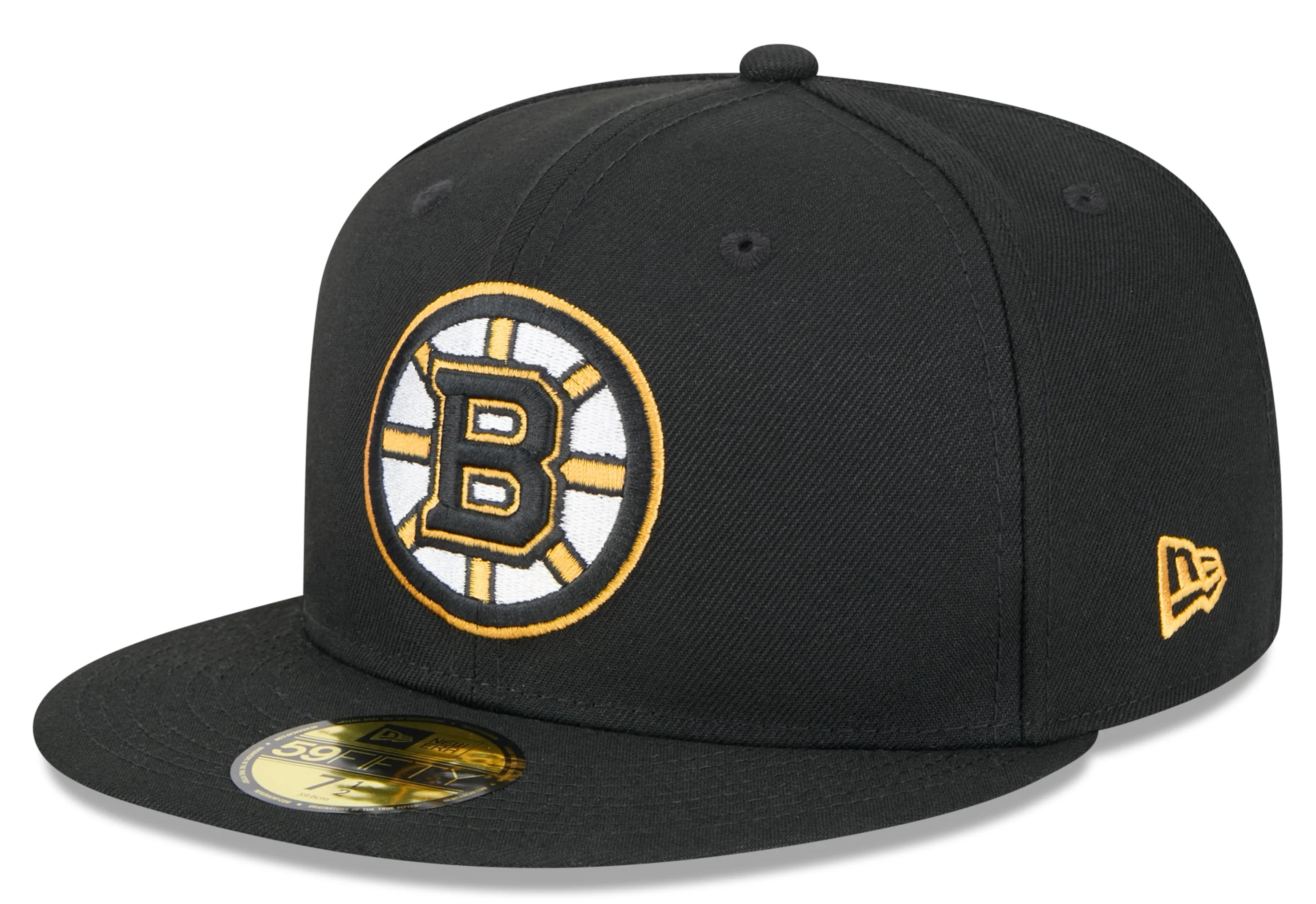 Boston Bruins Black Basic New Era 59FIFTY Fitted Hat