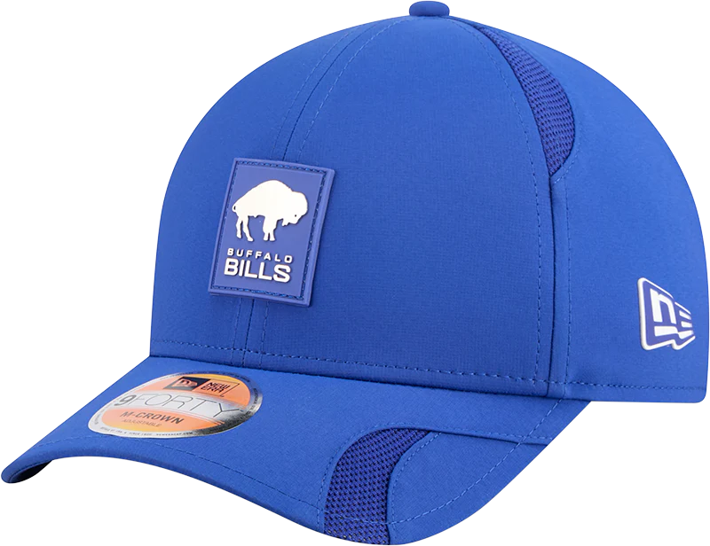 Men's Buffalo Bills New Era Blue 2025 NFL Sideline Heat 9FORTY M-Crown Adjustable Hat