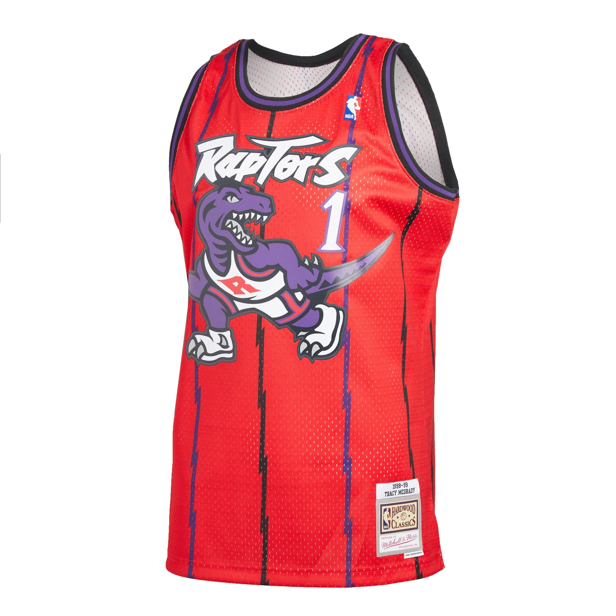 Men's Toronto Raptors Tracy McGrady Mitchell & Ness Red 1998-99 Hardwood Classics Reload 2.0 Swingman Jersey
