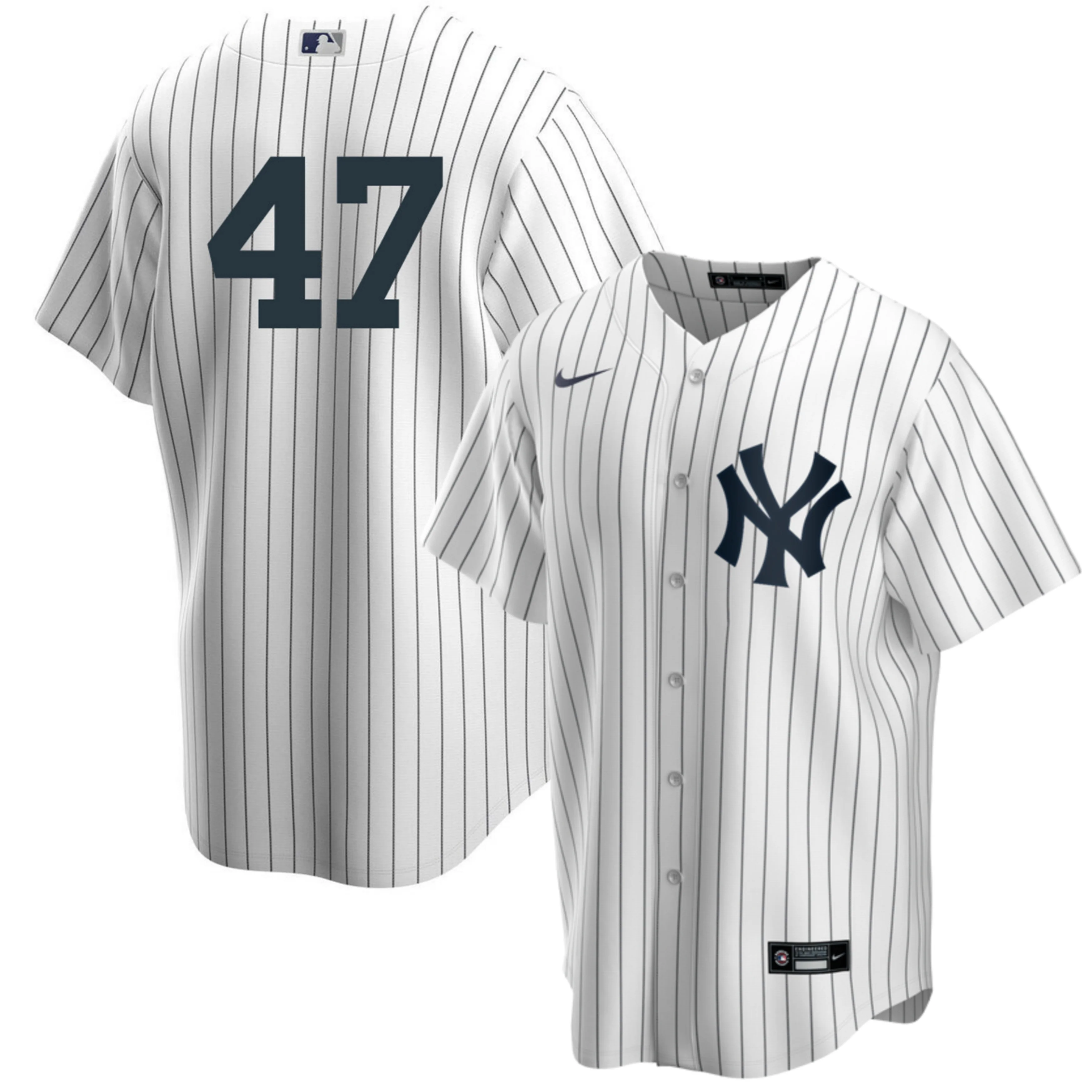 Men's Nike Frankie Montas #47 White New York Yankees Home Official Replica Player Jersey