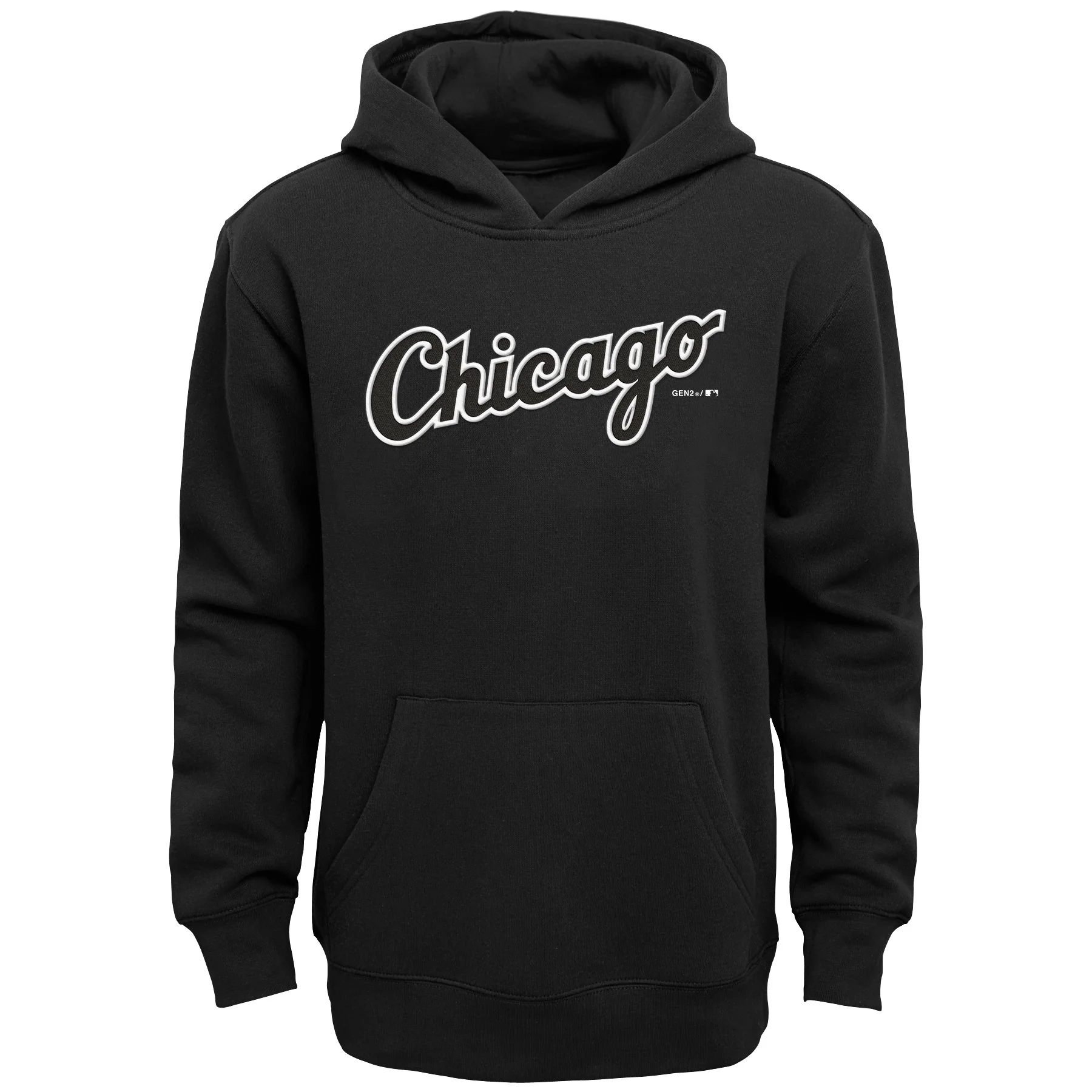 Kids Chicago White Sox Child Wordmark Black Fleece Hoodie