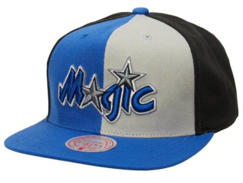 Men's Orlando Magic Hardwood Classics Mitchell & Ness NBA Team Color Pinwheel Snapback Hat