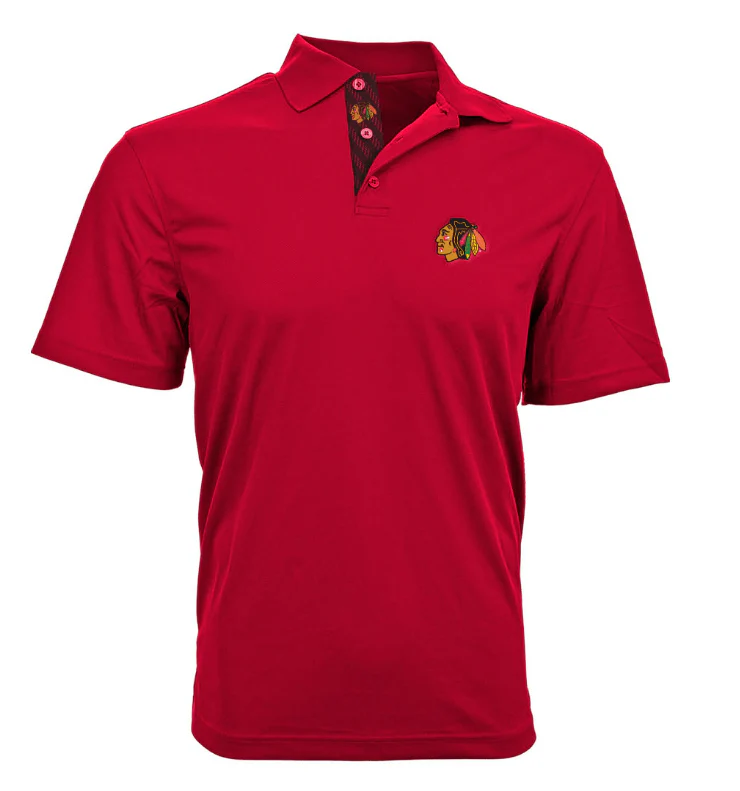 Mens Chicago Blackhawks Omaha Skate Lace Polo