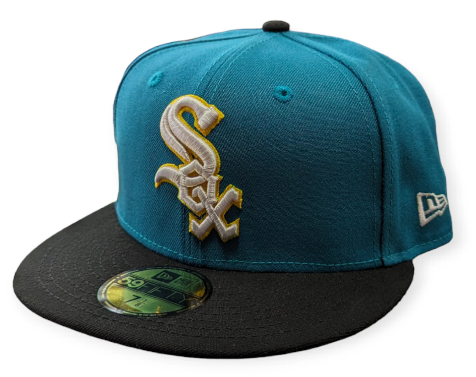 Chicago White Sox New Era 2 Tone Aqua/Black 59FIFTY Fitted Hat