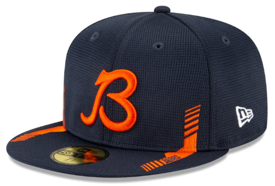 Men's Chicago Bears New Era Navy 2021 NFL Sideline Home B 59FIFTY Fitted Hat