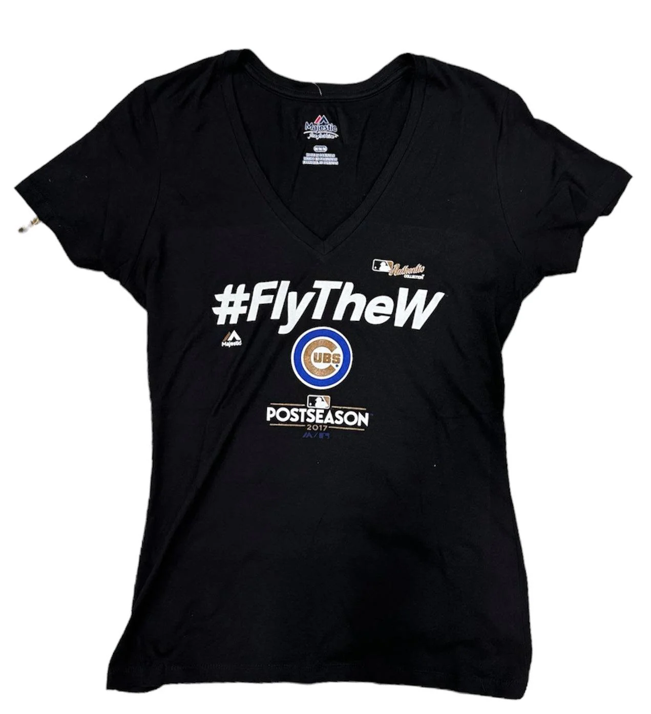 Women's Chicago Cubs 2017 Division Series Clincher Locker Room V-Neck T-Shirt