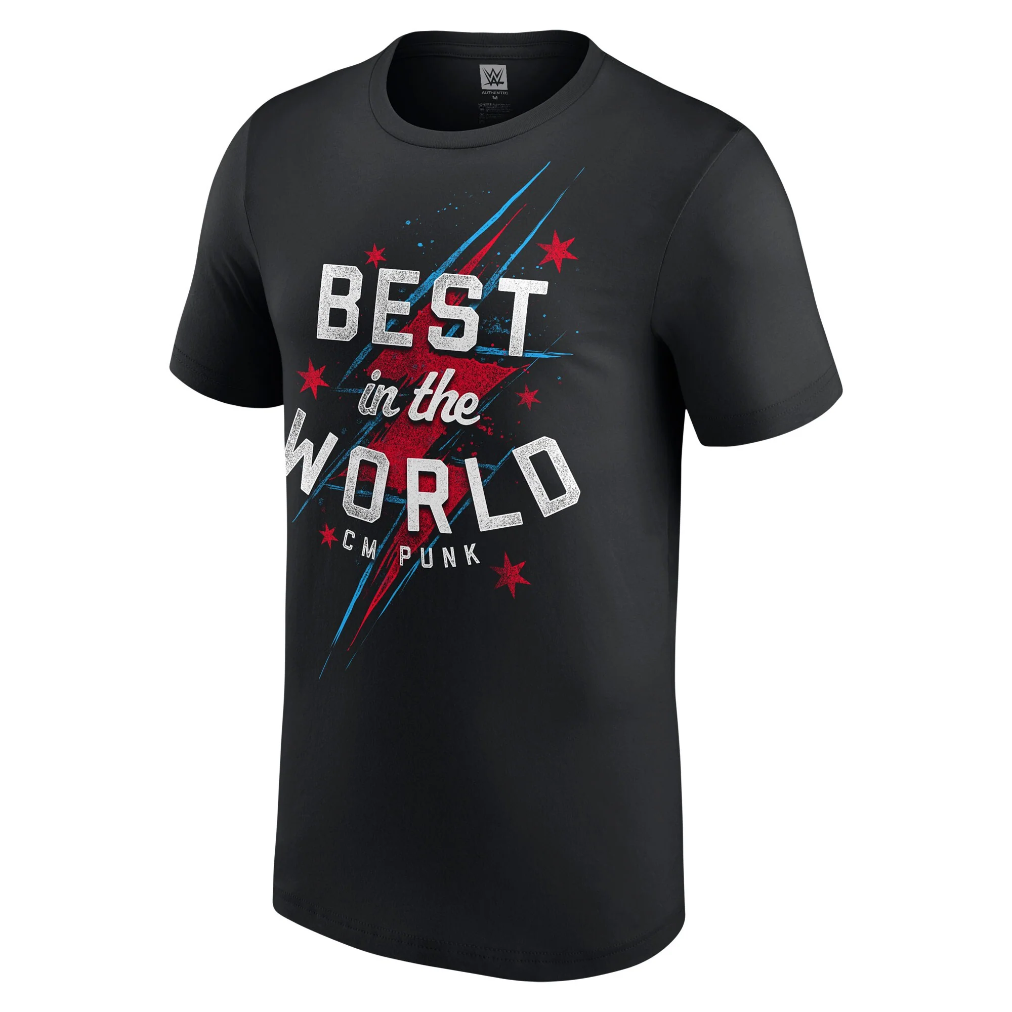 Men's WWE CM Punk Best In The World Lightning Black T-Shirt