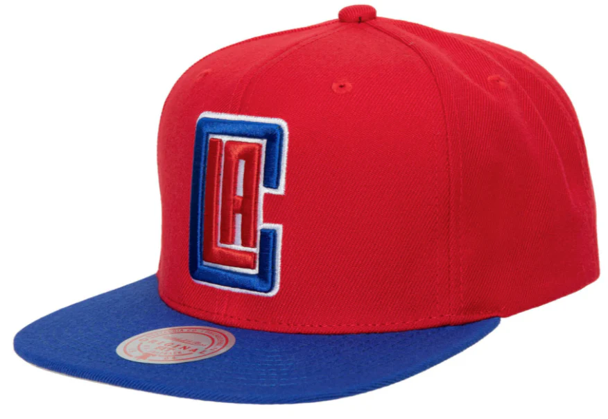 Mens Los Angeles Clippers 2-Tone Red/Royal 2.0 Mitchell & Ness Snapback Hat