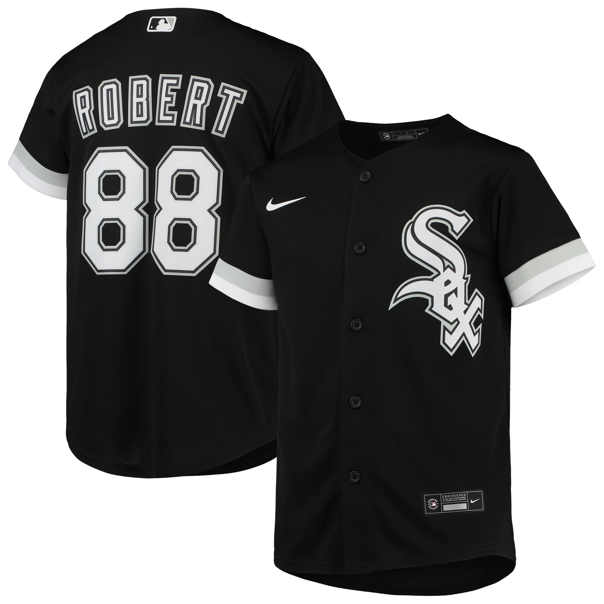 Youth Chicago White Sox Luis Robert Nike Black Alternate Replica Player Jersey