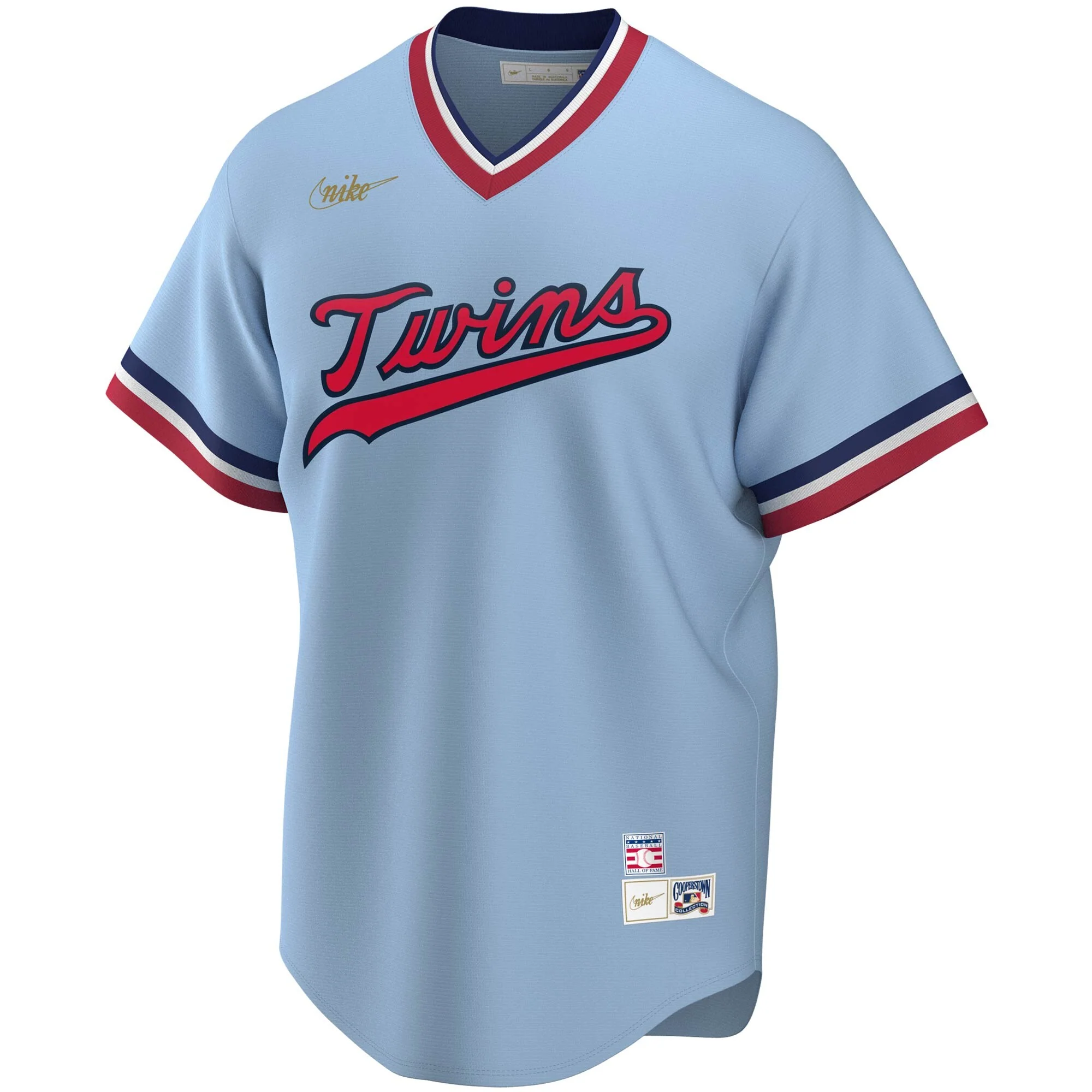 Men's Nike Rod Carew Blue Cooperstown Collection Player Jersey