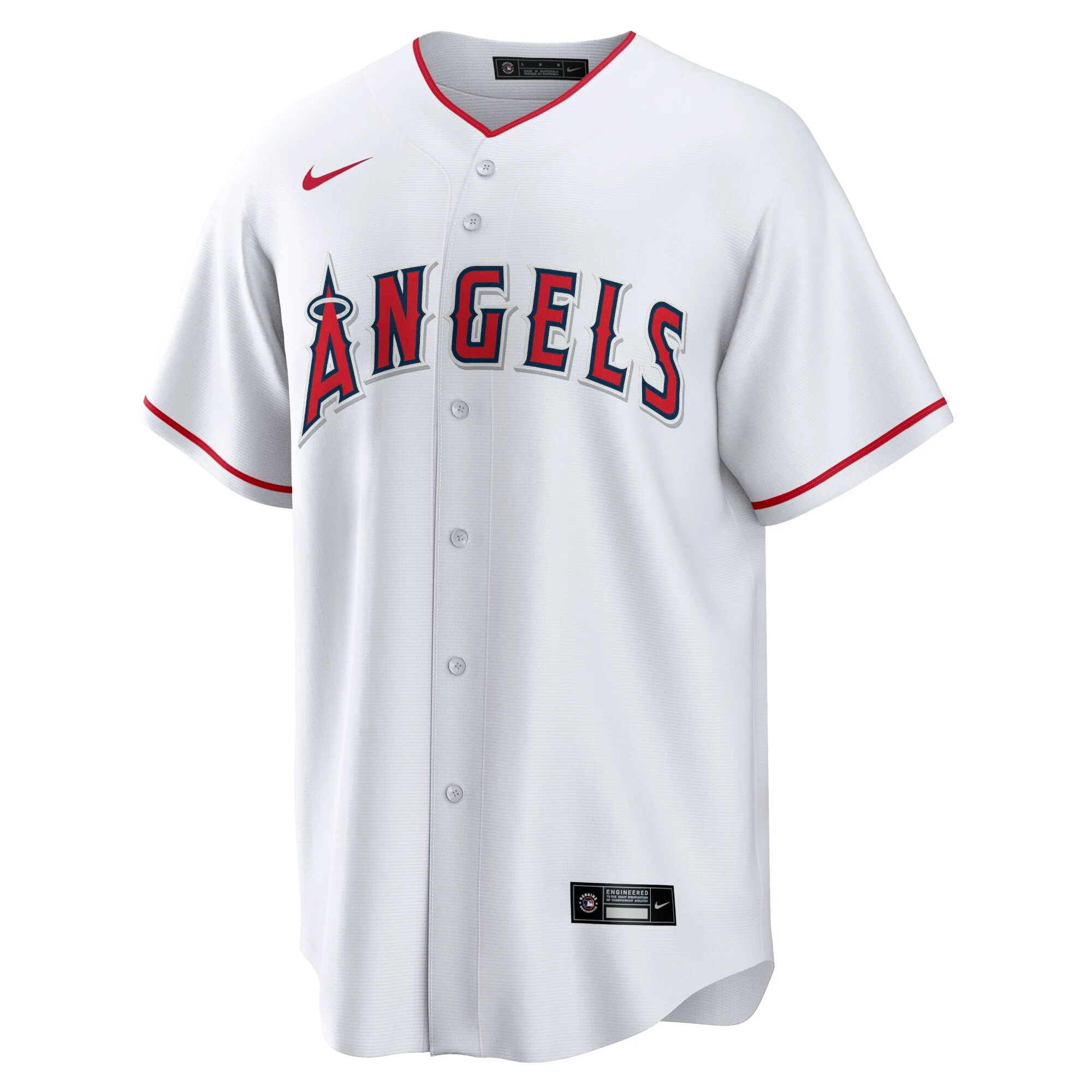 Men's Los Angeles Angels Mike Trout Nike White Home Replica Player Jersey