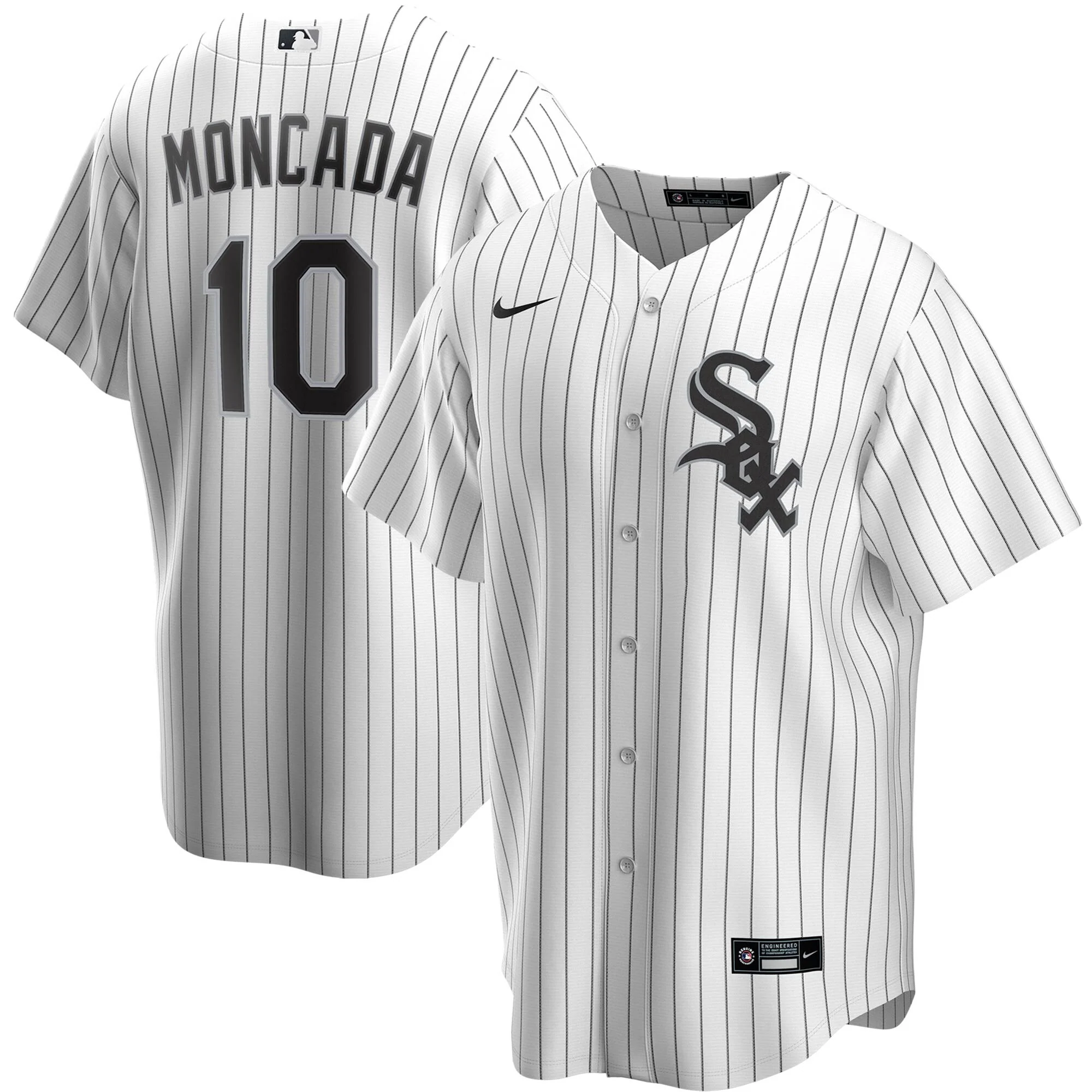 NIKE Men's Yoan Moncada Chicago White Sox White Home Replica Jersey