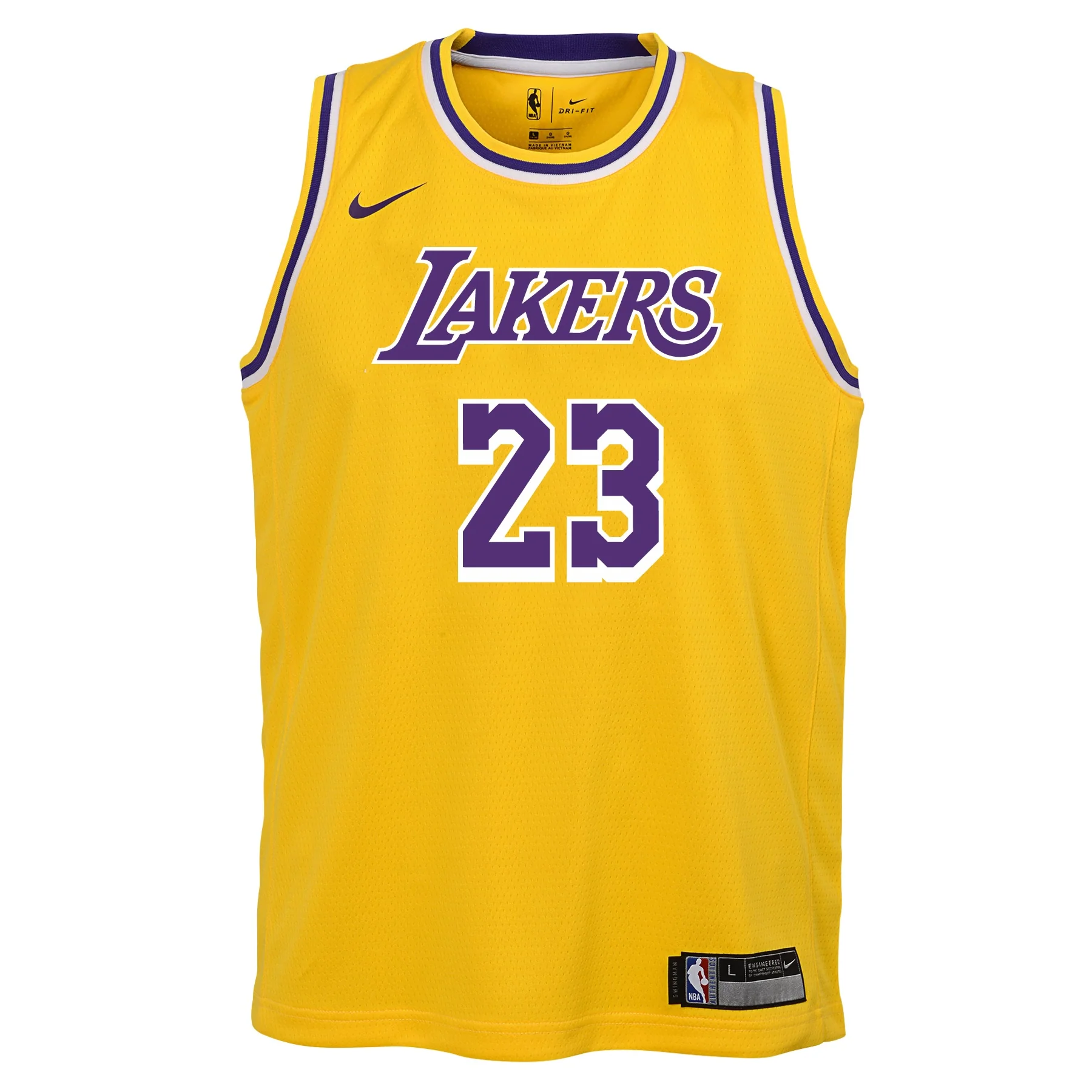 Youth Los Angeles Lakers LeBron James Nike Gold Swingman Jersey - Icon Edition