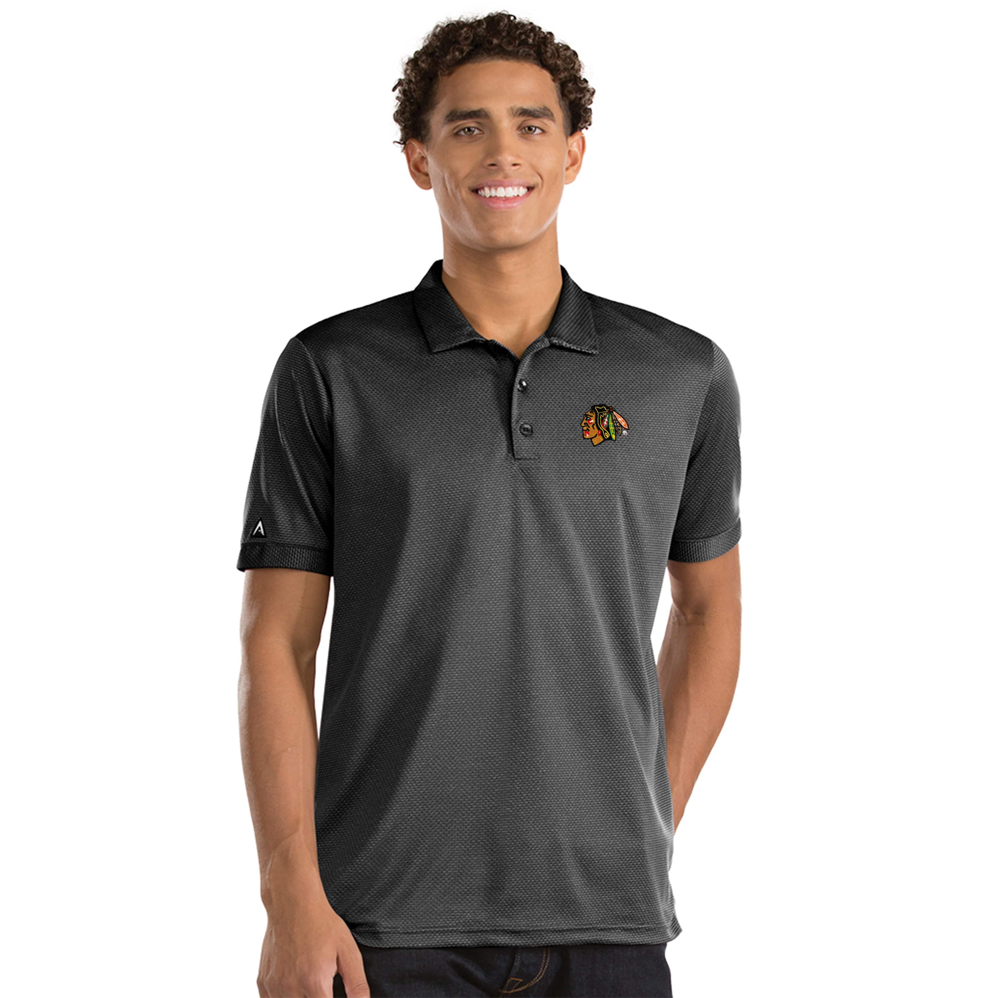 Mens Chicago Blackhawks Clutch Polo By Antigua