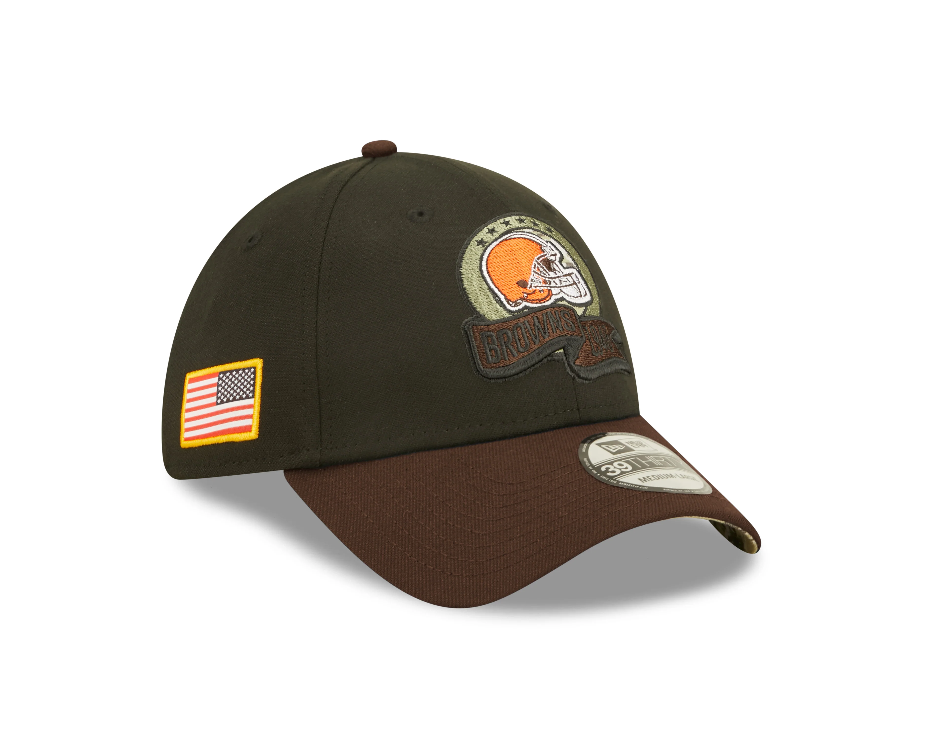 Men's Cleveland Browns New Era Black 2022 Salute to Service 39THIRTY Flex Hat